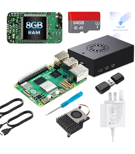 RasTech Raspberry Pi 4 8GB Starter Kit with Pi4 8GB Board,with